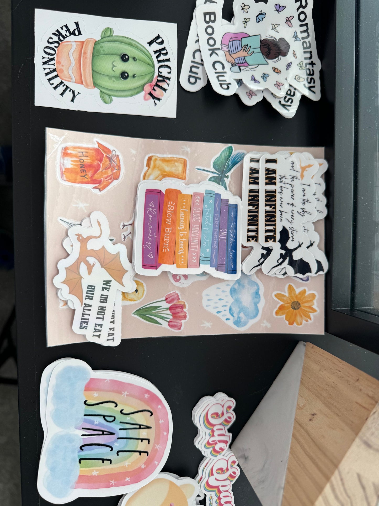 Kawaii Cactus Sticker, Prickly Personality, Funny Quote Vinyl Decal