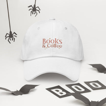 Book Lover Embroidered Hat Dad Cap Coffee Lover Gift Embroidery Hat for Reader Bookish Gift Introverted Gift Baseball Mom Hat