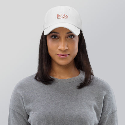 Book Lover Embroidered Hat Dad Cap Coffee Lover Gift Embroidery Hat for Reader Bookish Gift Introverted Gift Baseball Mom Hat