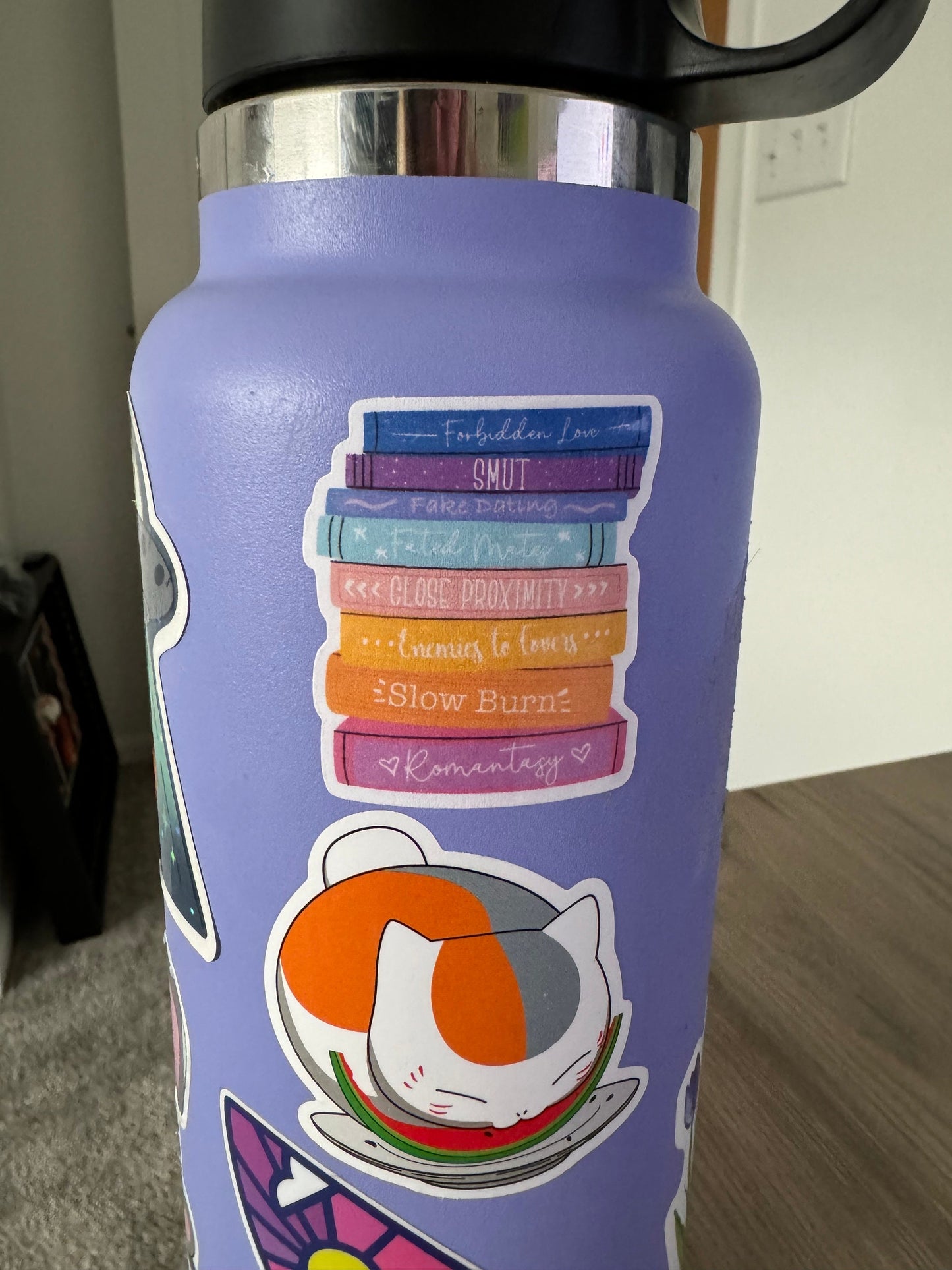 Romance Book Tropes Sticker, Bookish sticker, Bright Colors, Water bottle sticker, laptop sticker, kindle sticker