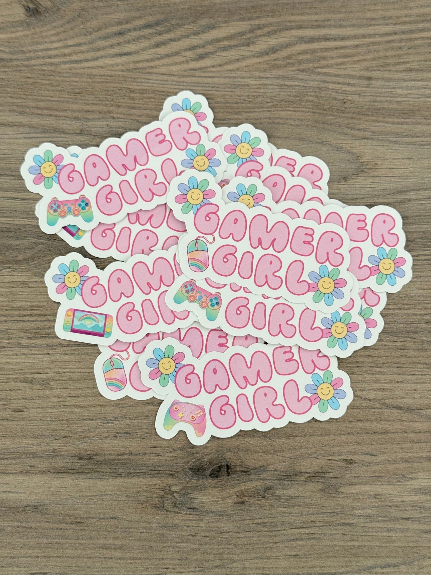 Gamer Girl Sticker Water bottle sticker laptop sticker Kindle Sticker Gift for Video Gamer Cozy gamer Stanley Cup sticker hydroflask decal