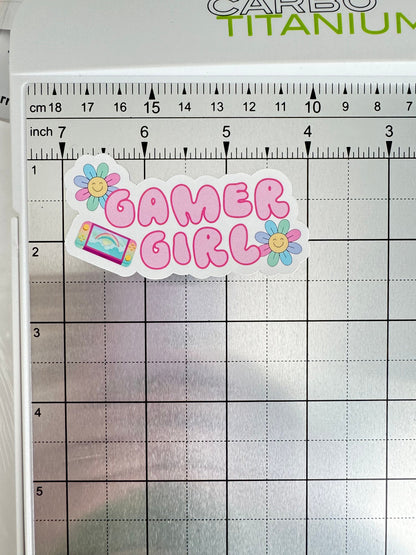 Gamer Girl Sticker Water bottle sticker laptop sticker Kindle Sticker Gift for Video Gamer Cozy gamer Stanley Cup sticker hydroflask decal