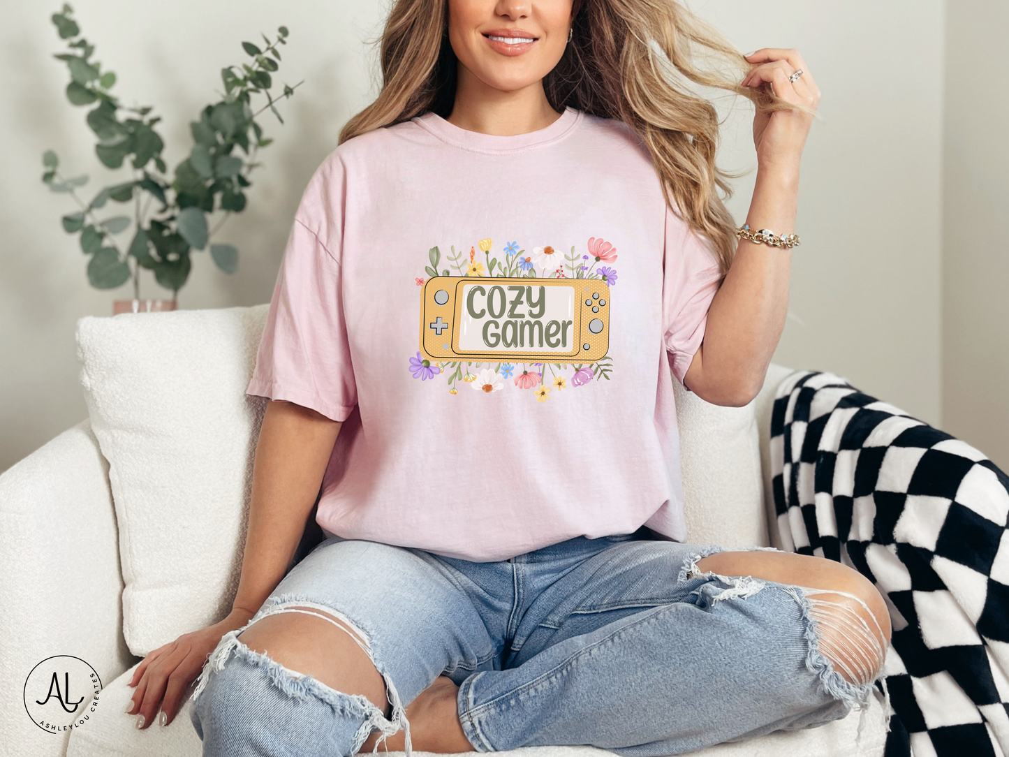 Cozy Gamer Floral Shirt