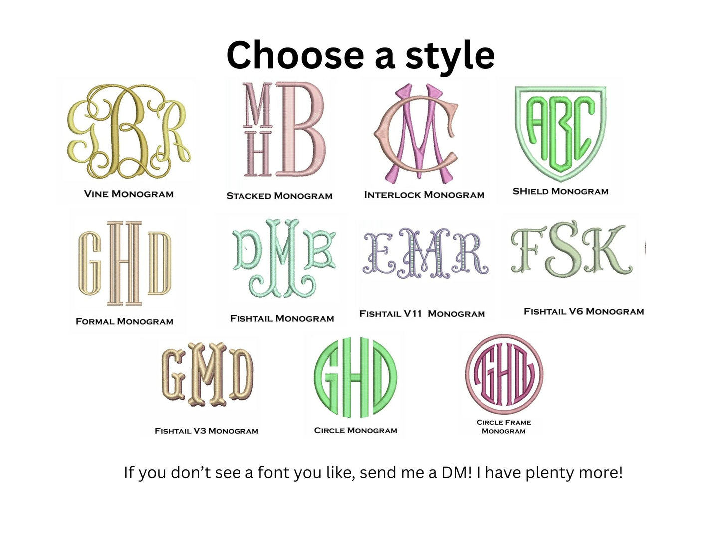 Custom Monogram Embroidery