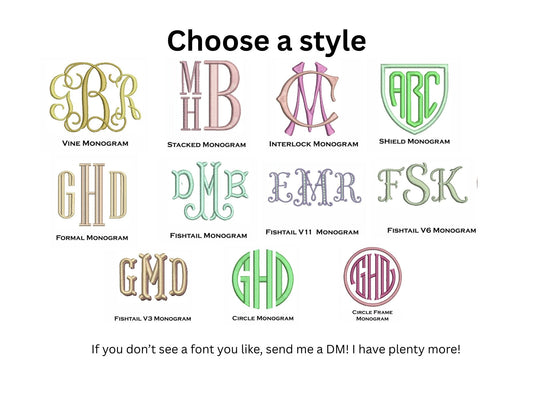 Custom Monogram Embroidery