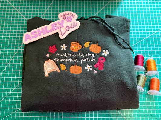 Meet Me At The Pumpkin Patch Embroidered Fall Apparel | Choose Your Style