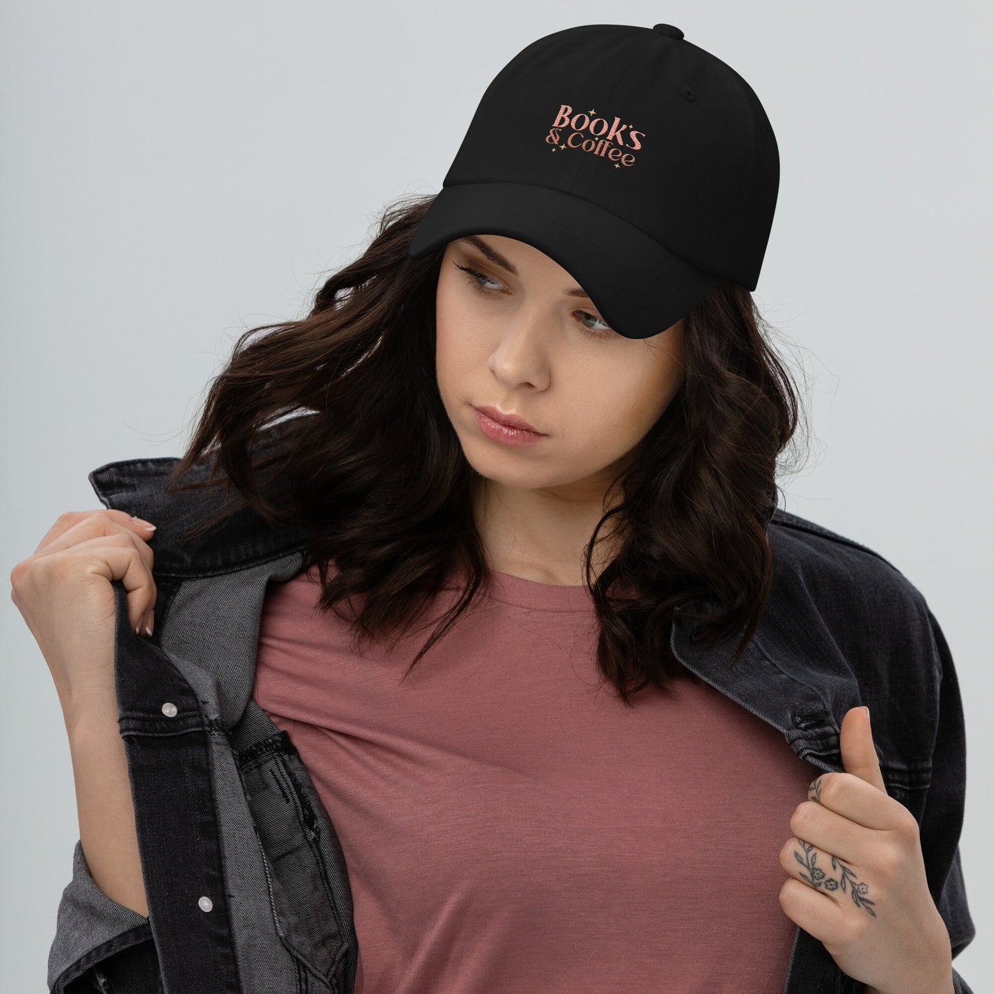 Book Lover Embroidered Hat Dad Cap Coffee Lover Gift Embroidery Hat for Reader Bookish Gift Introverted Gift Baseball Mom Hat