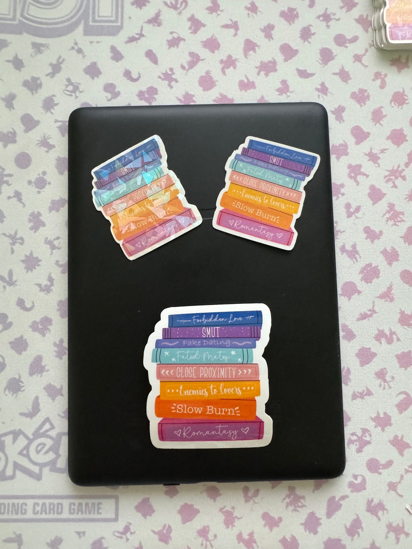 Romance Book Tropes Sticker, Bookish sticker, Bright Colors, Water bottle sticker, laptop sticker, kindle sticker