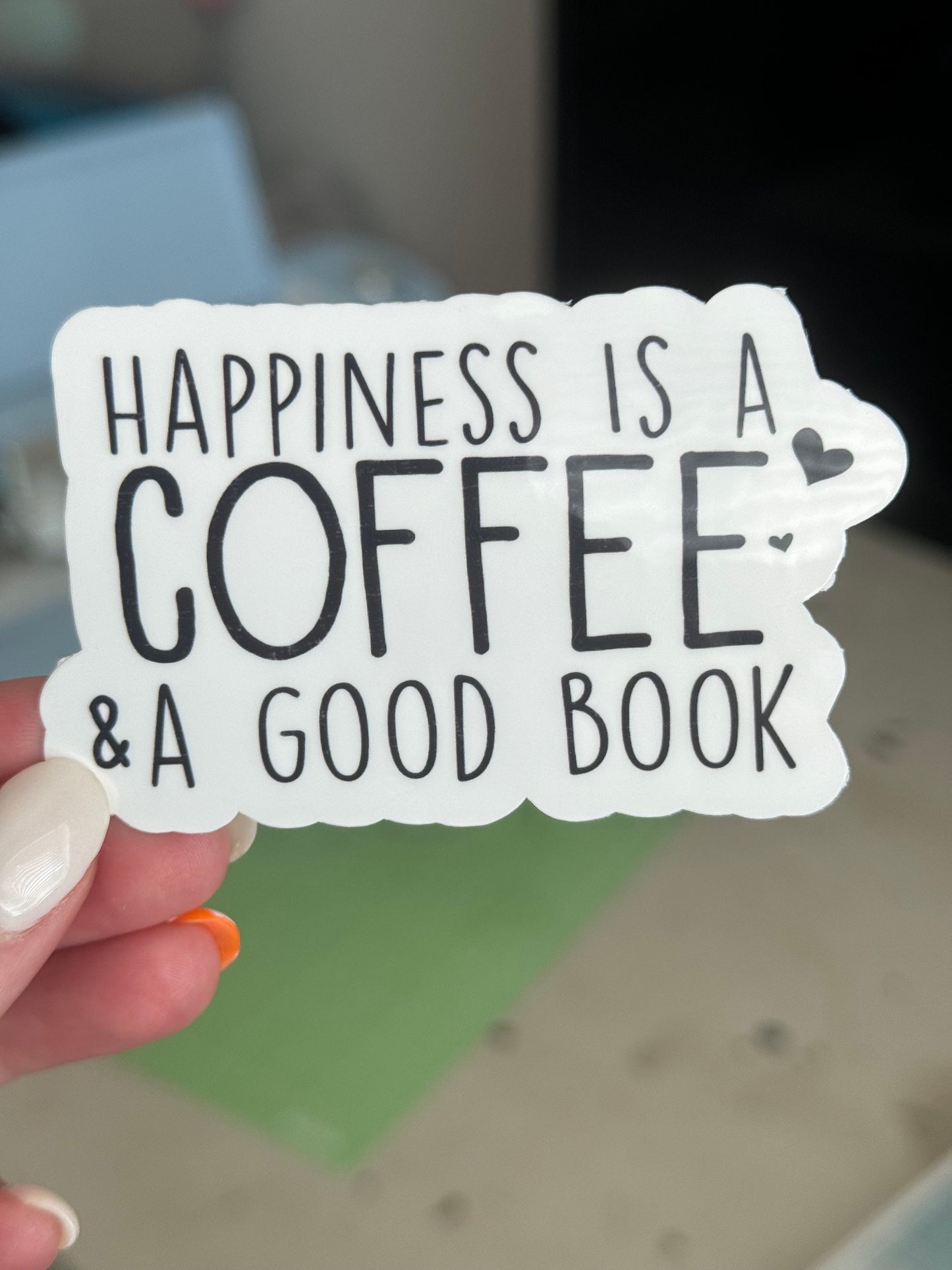 Coffee and a Good Book Sticker