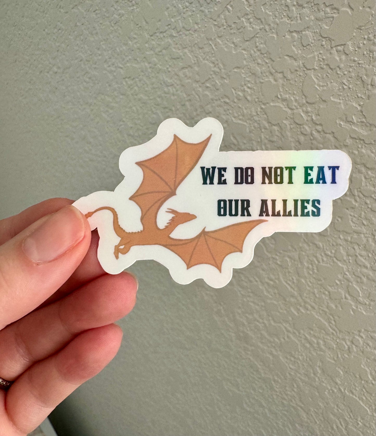 Fourth Wing Andarna Dragon Sticker, Holographic Water-Resistant Sticker