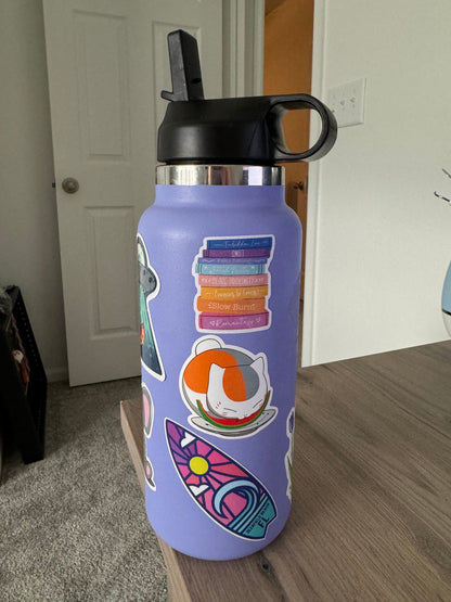 Romance Book Tropes Sticker, Bookish sticker, Bright Colors, Water bottle sticker, laptop sticker, kindle sticker