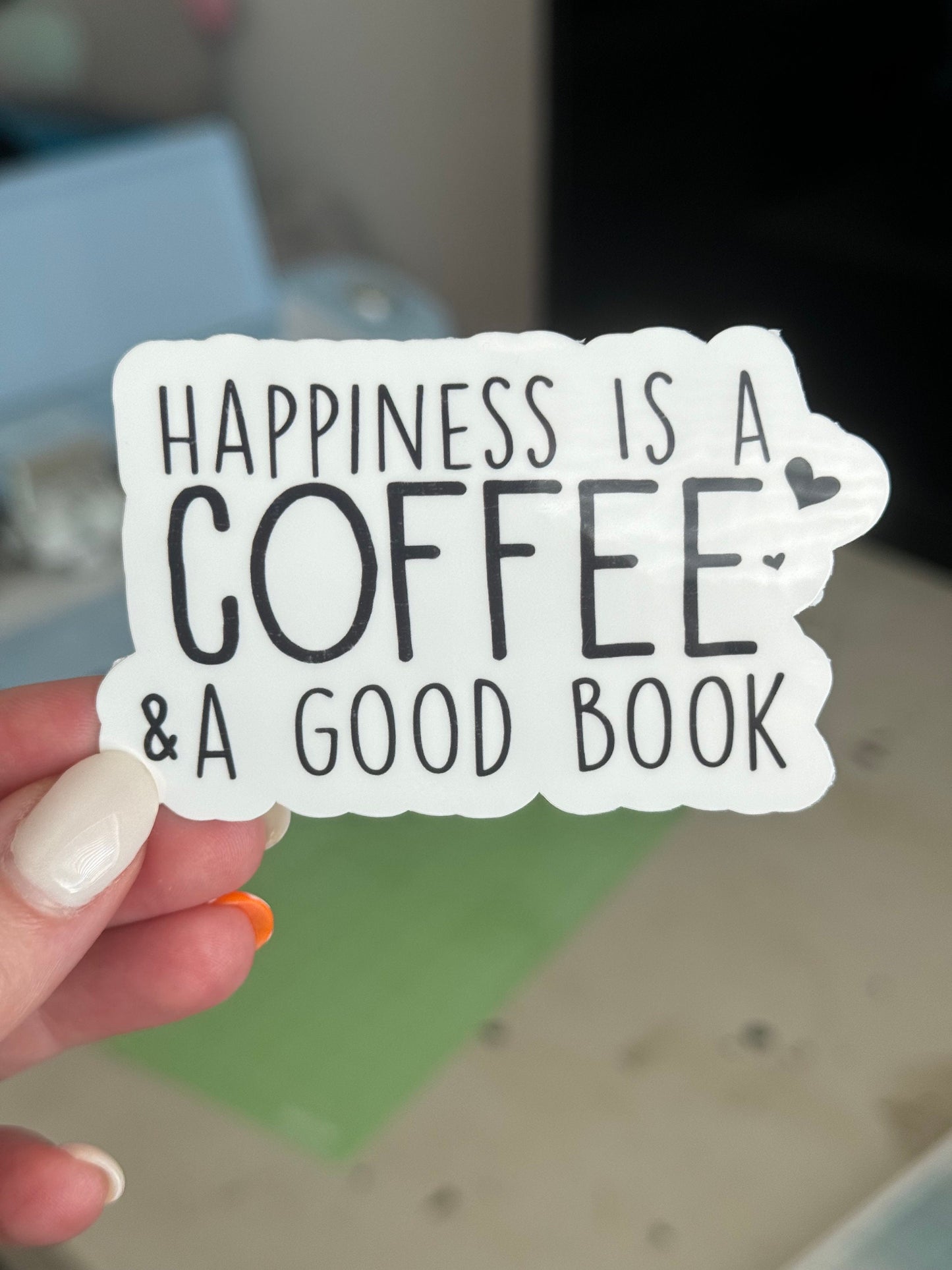 Coffee and a Good Book Sticker