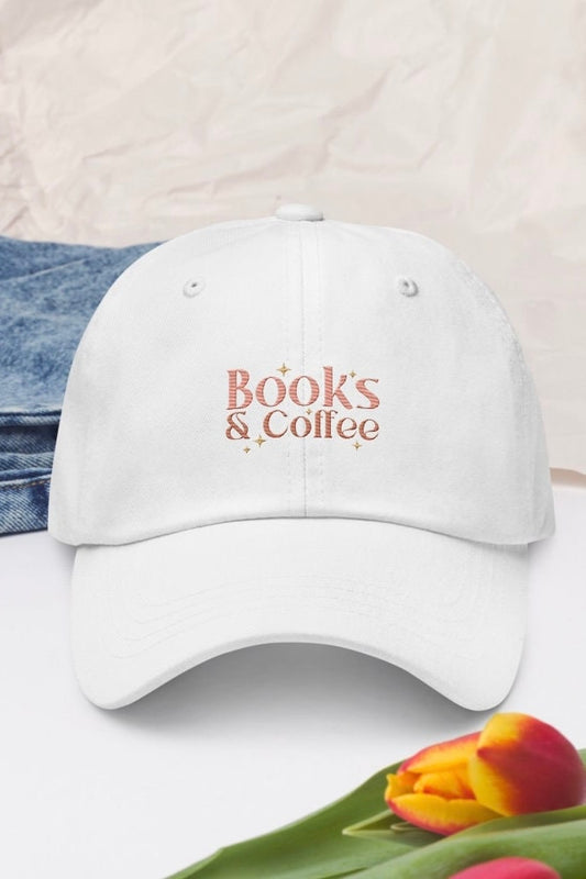 Book Lover Embroidered Hat Dad Cap Coffee Lover Gift Embroidery Hat for Reader Bookish Gift Introverted Gift Baseball Mom Hat