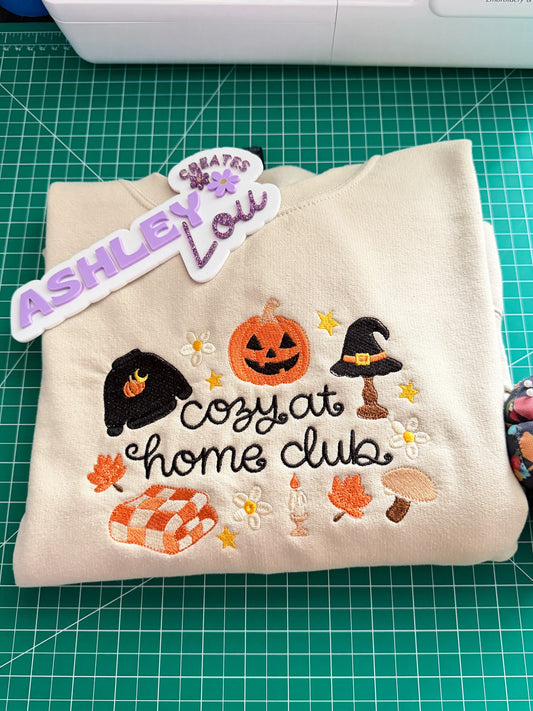 Cozy At Home Club Embroidered Fall Apparel | Choose Your Style